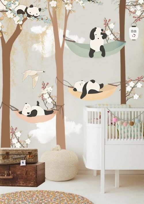 Babykamer Behang Ideeen