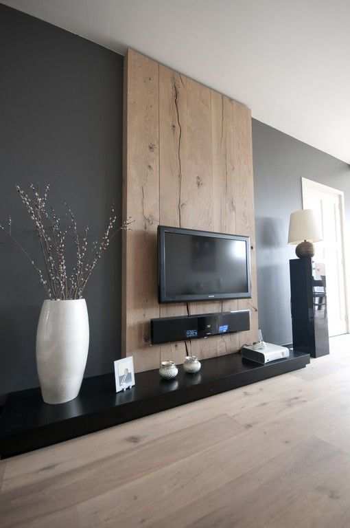 Great Idea Paneling On The Wall And Mounting The Tv To The