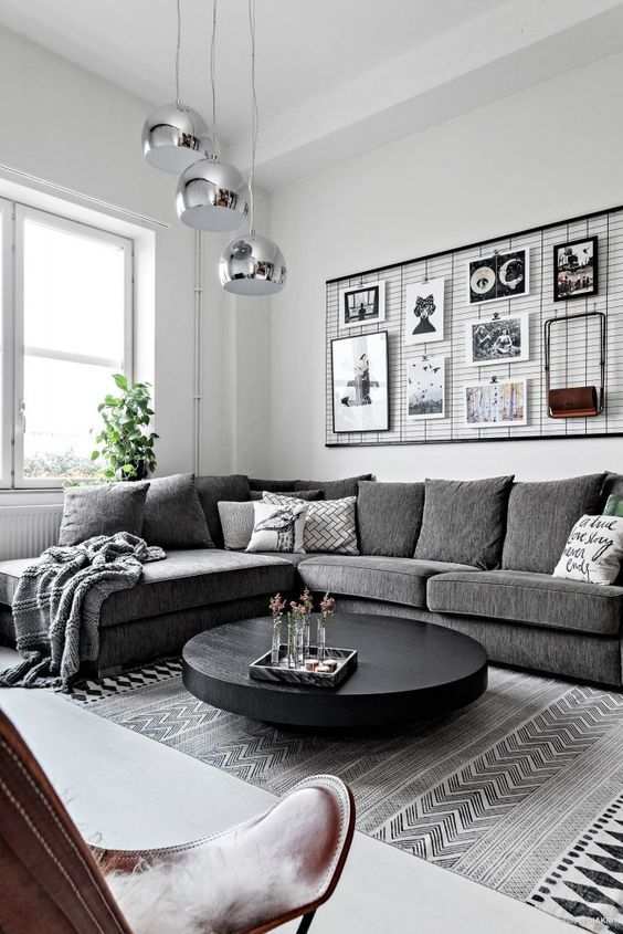 Huiskamer Met Zwarte En Witte Tinten Vennwooninspiratie