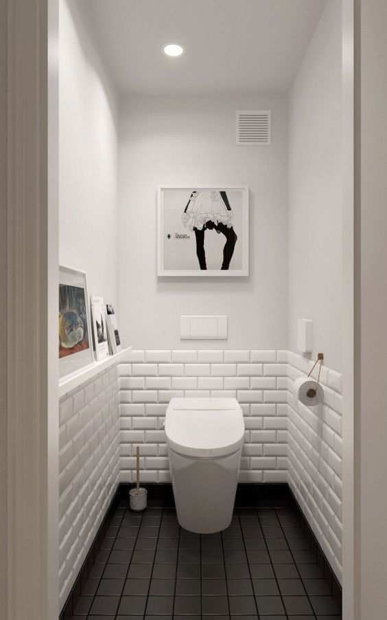 Toilet Inspiratie Witte Metro Tegels Kleine Witte Badkamers
