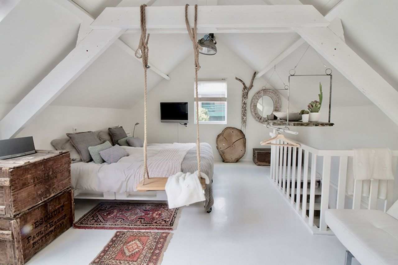 Cozy Attic Loft Bedroom Design Decor Ideas 11