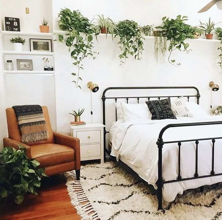 Bedroom With Plants Retro Style Vintage Apartment Bedroom
