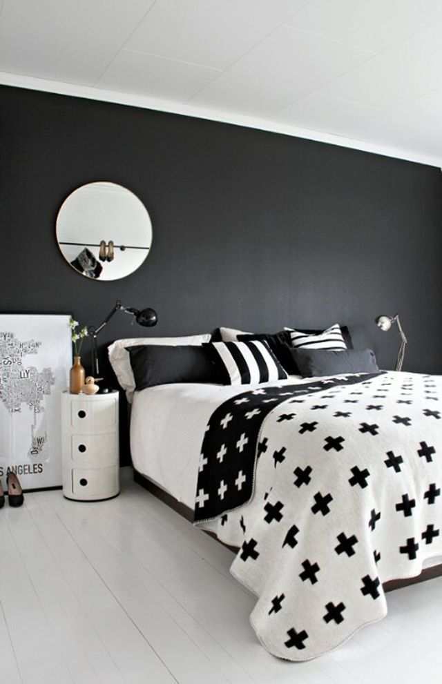 Interior Design Inspiring Bedrooms Fashion Landscape Slaapkamer Zwart Bed Interieur Slaapkamer Zwart Wit