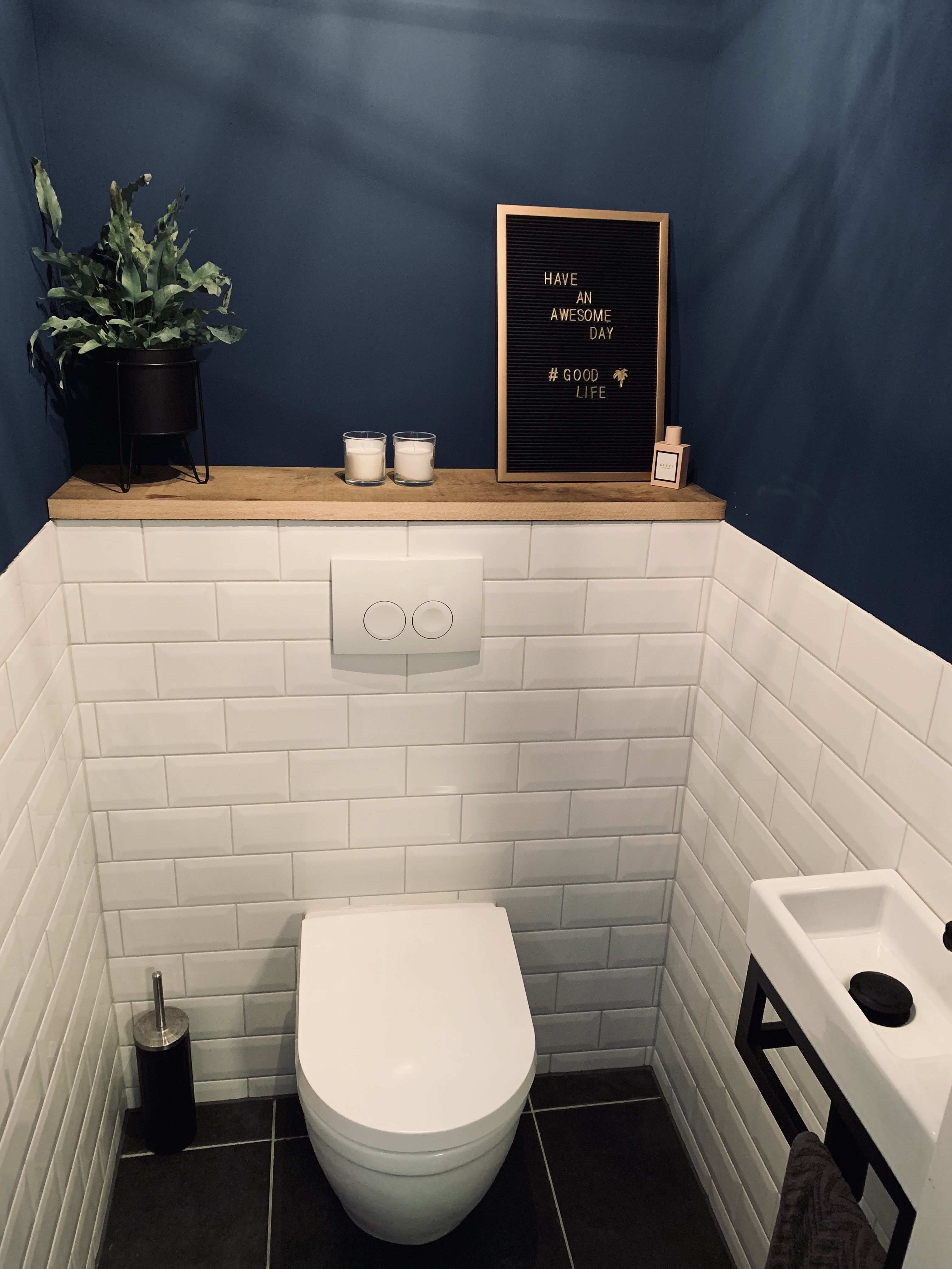 Toilet Idee Inspiratie Blauw Wit Hout Toilet Kleuren Toilet