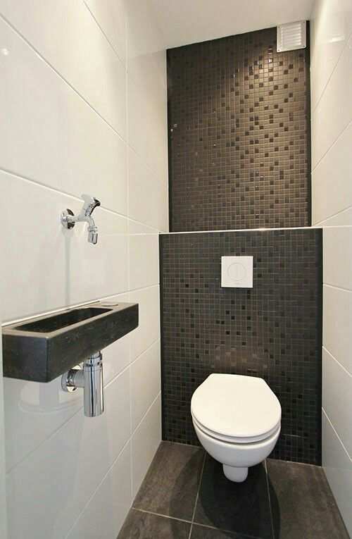 De Zwarte Mozaiek Toilet Ontwerp Badkamer En Kleine Badkamer