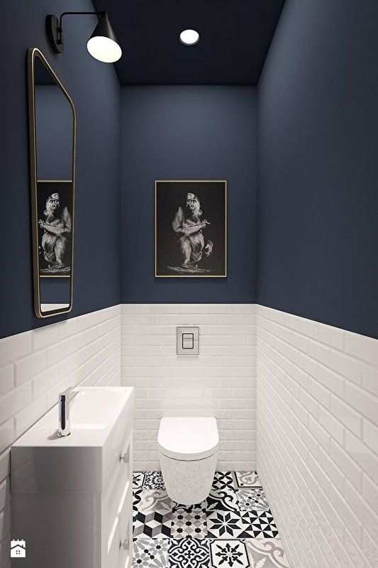 Afbeelding Badkamerdecoratie Klein Toilet Badkamer Zwart
