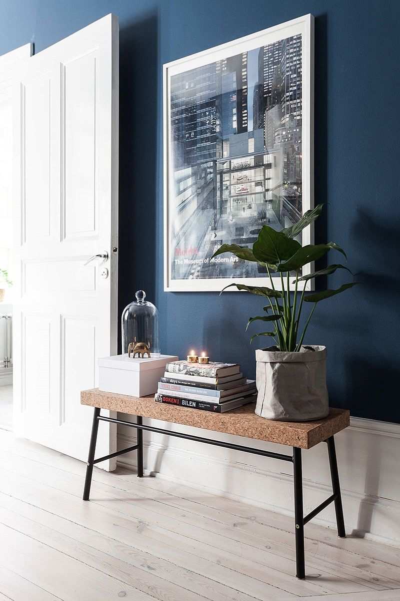 Styling Ideeen Voor Thuisdecoratie Donkerblauwe Woonkamer