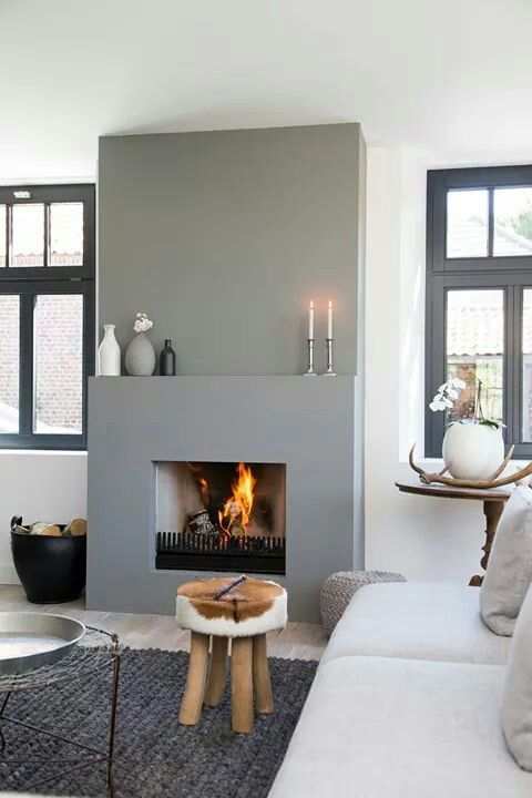 Paint The Fireplace Differently Make The Window Frames A Bit